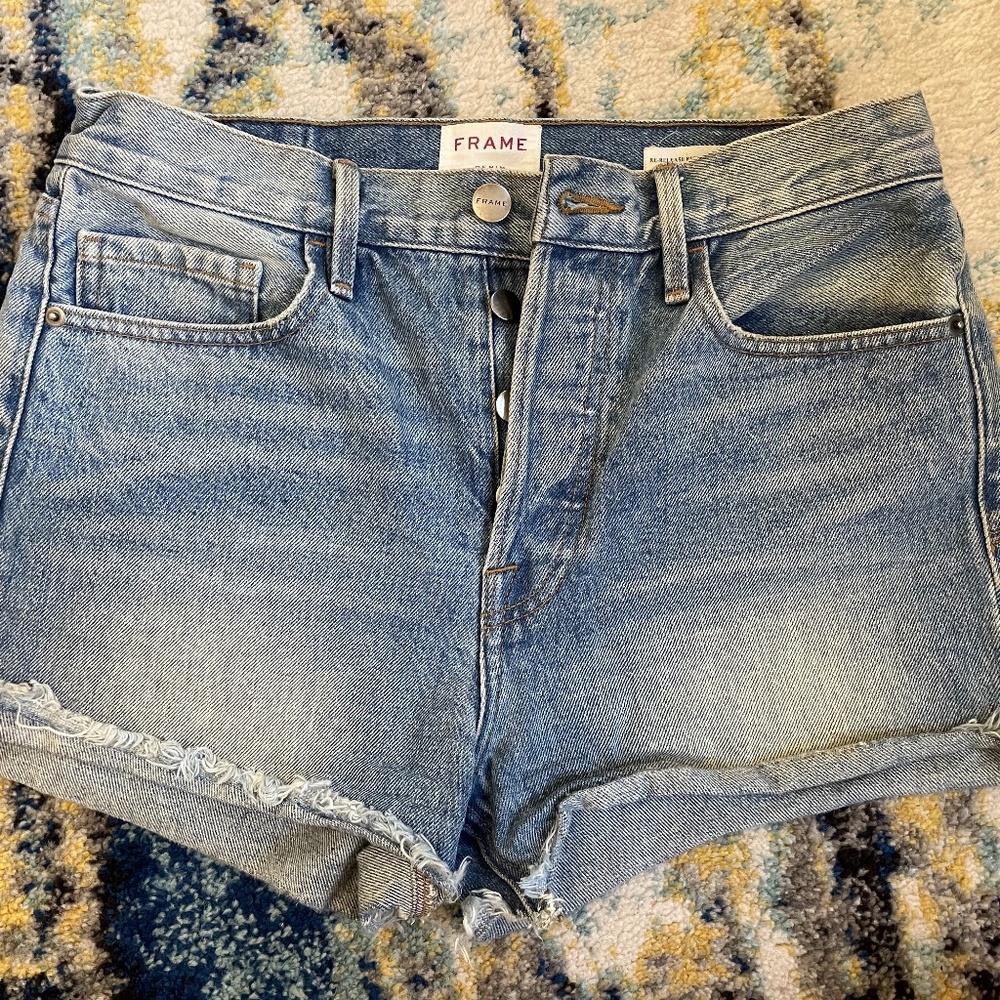 Frame shorts, size 28, blue